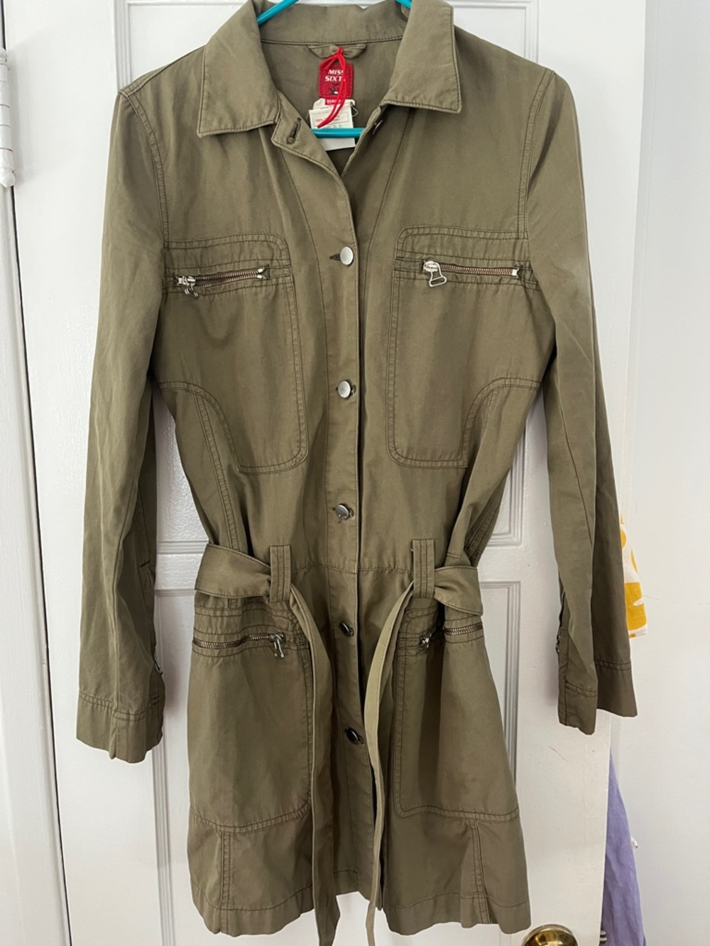 MIss Sixty Women's Olive Green Utility Jacket with Waist Tie!